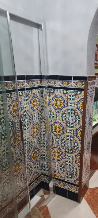 Plato de ducha y puertas de cristal
