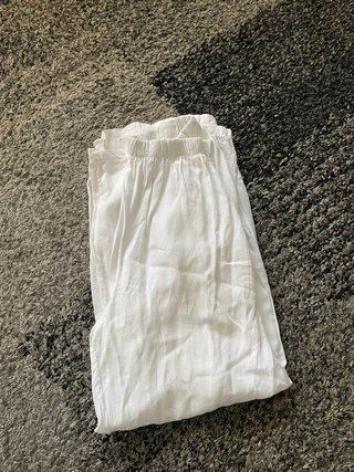 Pantalón de lino blanco