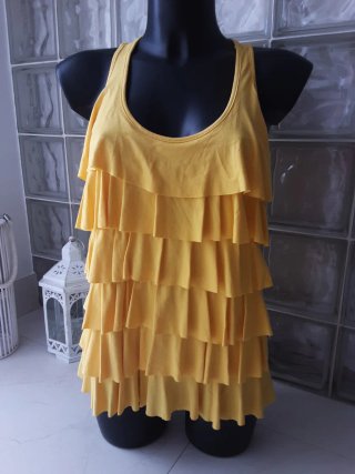 Camiseta Amarilla con Volantes.Boutique PARÍS. M/L