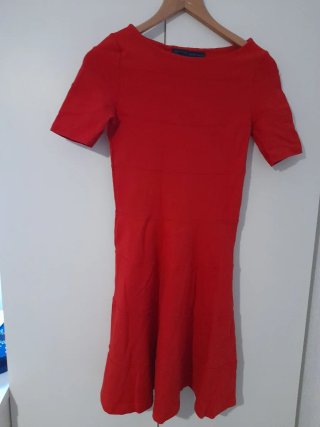 Vestido Rojo Zara Talla S