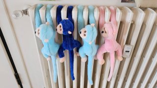 Set 4 Peluche Scimmiette da Appendere