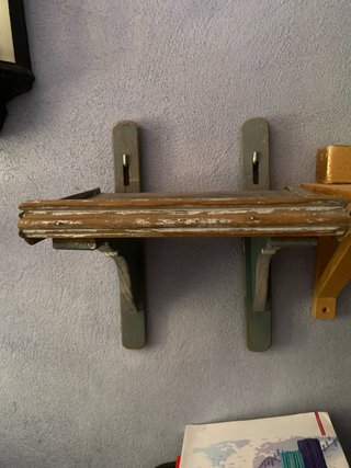 Estantería pequeña rústica azul gris