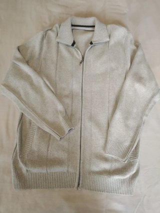 Chaqueta caballero gris cremallera