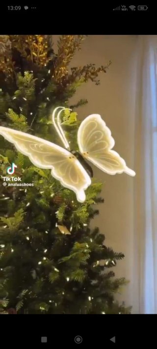 Farfalla LED che muove le ali 40cm