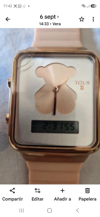 Reloj TOUS con esfera cuadrada