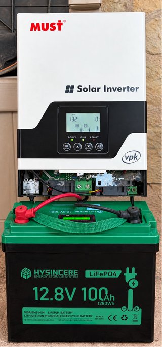 Kit Solar Inversor  1000W BateriaBateríaLiFePO4 12