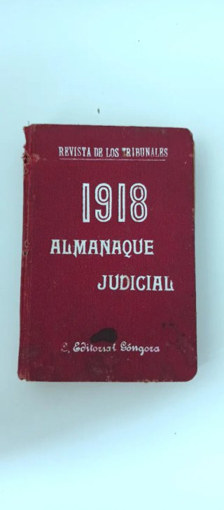 Almanaque Judicial 1918. Revista de los Tribunales