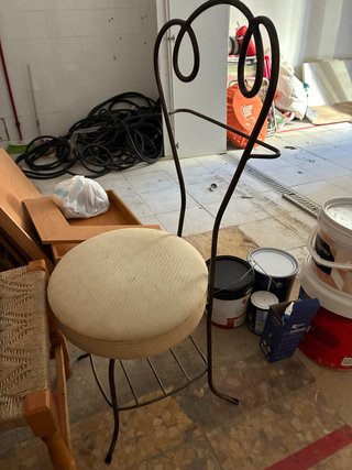 Silla de tocador forja vintage - hierro forjado re