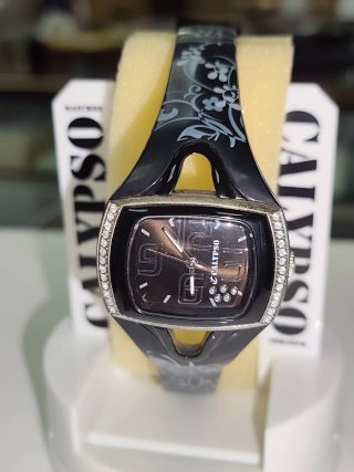 Reloj Calypso Mujer Negro y Plateado
