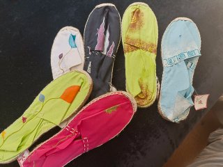 Alpargatas de esparto pintadas a mano
