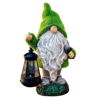 Figura de Gnomo de Jardín con Farol