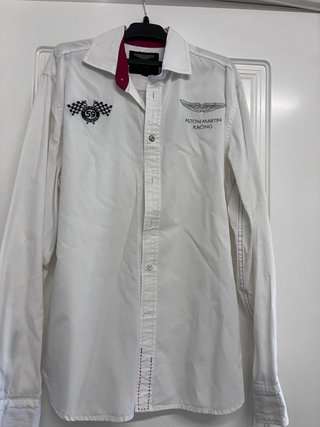 Camisa Hackett Aston Martin Racing Blanca