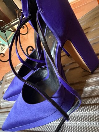 Zapatos de tacón Zara morados talla 37