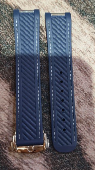 Correa caucho Omega Seamaster 150 20mm azul