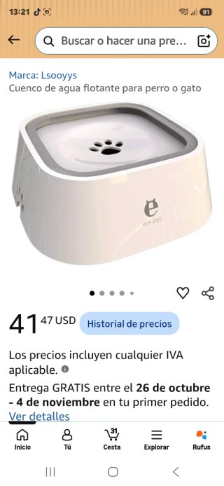 Bebedero Automático para Perros y Gatos