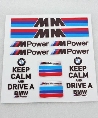 Vinilos BMW M Keep Calm and drive negro