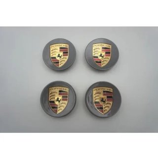 4 tapas llantas Porsche Macan 65 mm gris oscuro