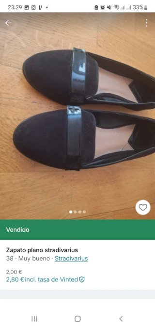 Zapatos planos Stradivarius negros talla 38