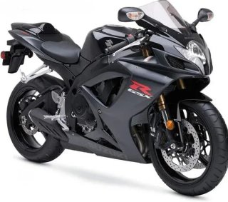 Carenado Suzuki pintado GSXR 600 750 negra