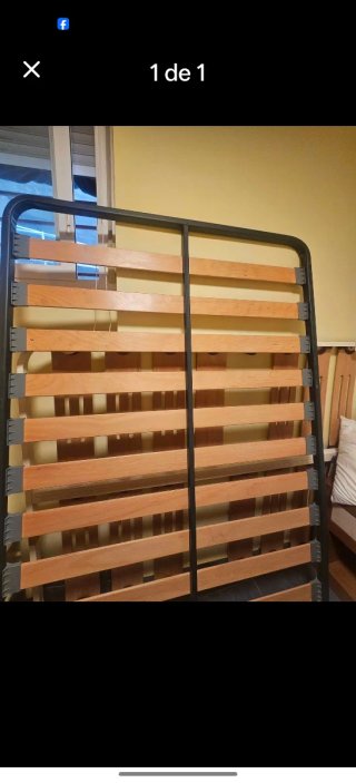 Somier 135cm Metal y Madera
