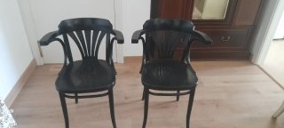 Juego de 3 sillas de comedor de madera