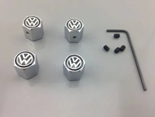 Tapones antirrobo VW Volkswagen logo negro