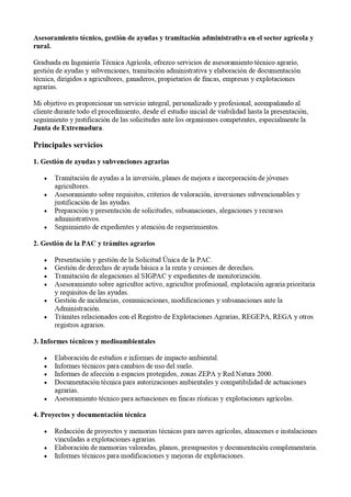 Ingeniería Agrícola y Asesoramiento Agrario