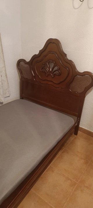 Cabecero Cama 105 Ratán y Madera