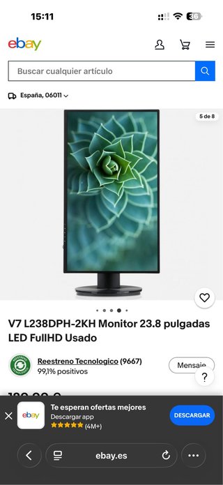 Monitor V7 L238DPH-2KH LED FullHD Usato