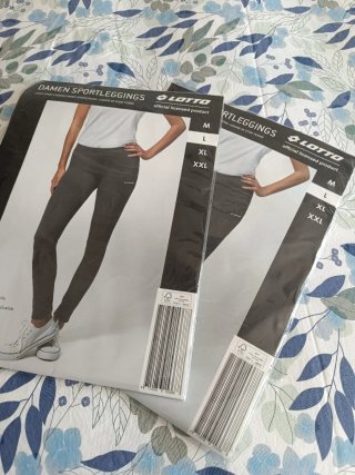 2 Leggings Mujer Lotto Talla L