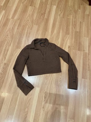 Crop top Zara pata de gallo