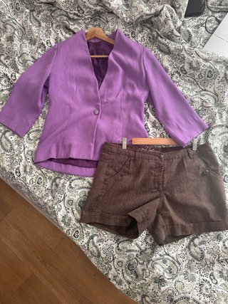 Conjunto Vintage: Blazer y Pantalones Cortos