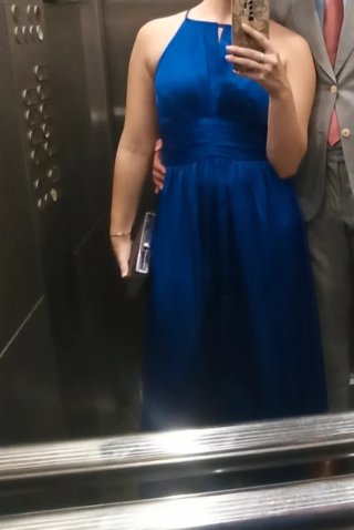 Vestido largo azul, Shein, talla L. Usado una vez