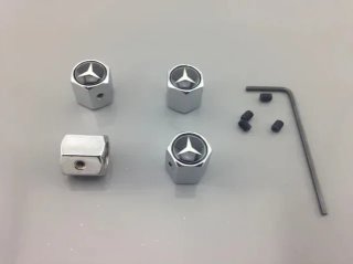 Tapones antirrobo Mercedes negro