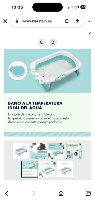 Bañera para bebé plegable