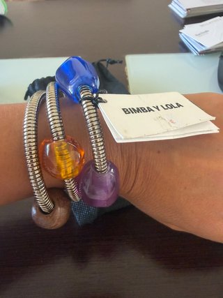 Pulsera plateada Bimba y Lola original