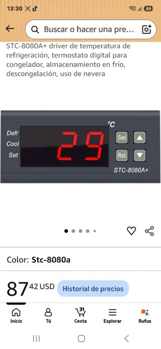 Termostato Digital STC-8080A+