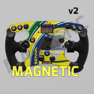 Stickers Magnéticos Fanatec Ayrton Senna v1 y v2