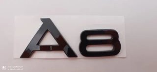 Emblema logo trasero Audi A8 negro