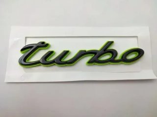 Emblema Porsche turbo e-hybrid negro
