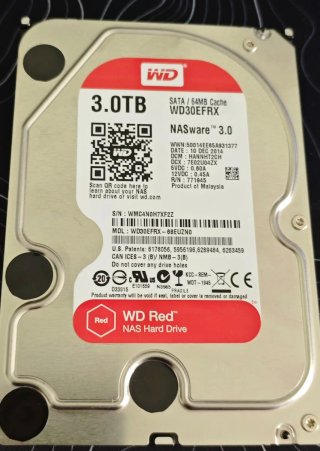 WD Red NASware 3.0 3TB HDD 42029 horas