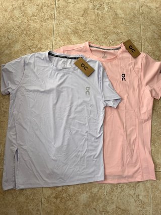 Pack 2 Camisetas On Running Rosa y Lila