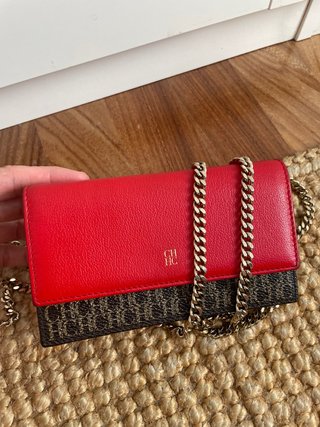 Bolsito Carolina Herrera Rojo y Marrón