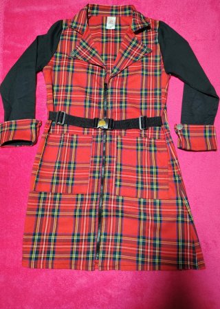 Vestido Bikatelier de cuadros rojo y negro
