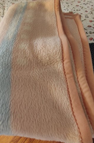 Manta suave cama azul y rosa para cama de 0,90 cm