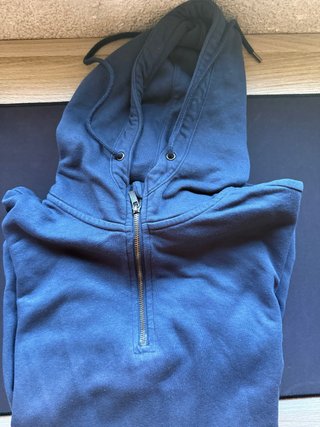 Sudadera Cortefiel media cremallera azul