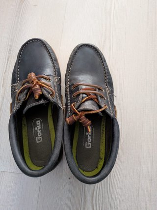 Zapatos Náuticos Gorila Piel Azul T. 38