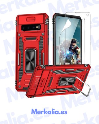 CUSTODIA SAMSUNG GALAXY S10 CON 2 CRISTALLI