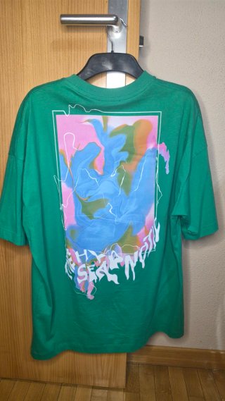 Camiseta Zara verde Talla S