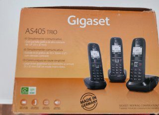 Gigaset AS405 Trio Teléfono Inalámbrico Negro